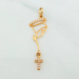 Dije Virgen Maria Cruz 0.8 g / 1 1/2 in Oro Amarillo 18K