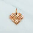 Pendant Grid Heart 2 g / 3/4 in 18K Rose Gold