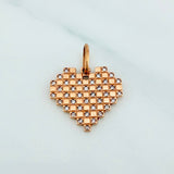 Pendant Grid Heart 2 g / 3/4 in 18K Rose Gold