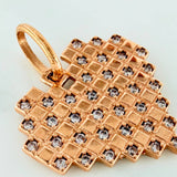 Pendant Grid Heart 2 g / 3/4 in 18K Rose Gold
