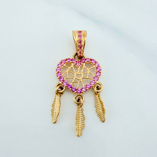 Dije Corazón Atrapasueños 1.65 g / 1 in Oro Amarillo 18K