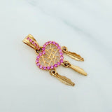 Dreamcatcher Heart Pendant 1.65 g / 1 in 18K Yellow Gold