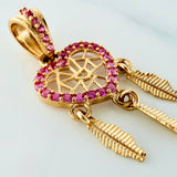Dreamcatcher Heart Pendant 1.65 g / 1 in 18K Yellow Gold