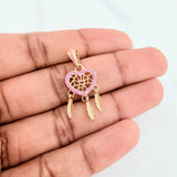 Dreamcatcher Heart Pendant 1.65 g / 1 in 18K Yellow Gold
