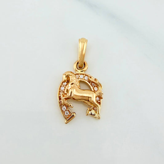 Dije Herradura Caballo 1.75 g / 3/4 in Oro Amarillo 18K