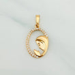 Pendant Virgin Mary 0.95 g / 1 in Yellow Gold 18K