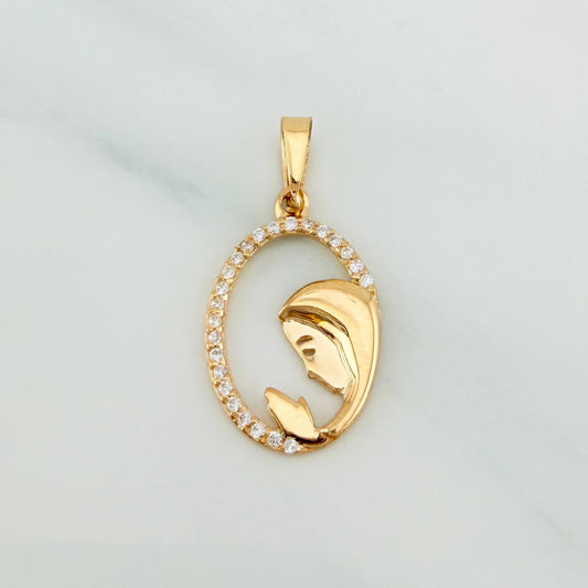 Dije Virgen Maria 0.95 g / 1 in Oro Amarillo 18K
