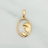 Pendant Virgin Mary 0.95 g / 1 in Yellow Gold 18K