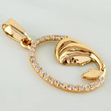 Pendant Virgin Mary 0.95 g / 1 in Yellow Gold 18K