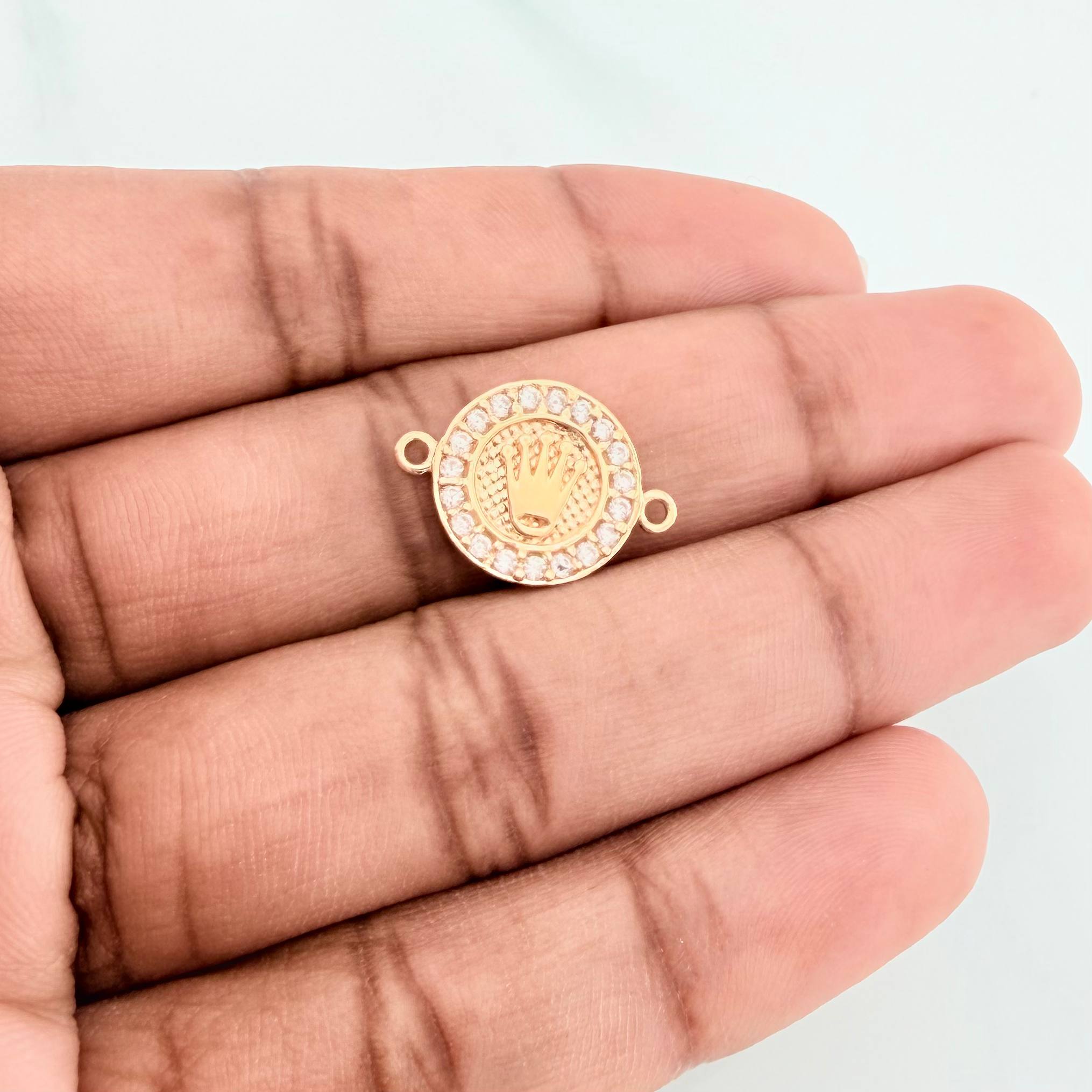 Herraje Corona 1.3 g / 3/4 in Oro Amarillo 18K