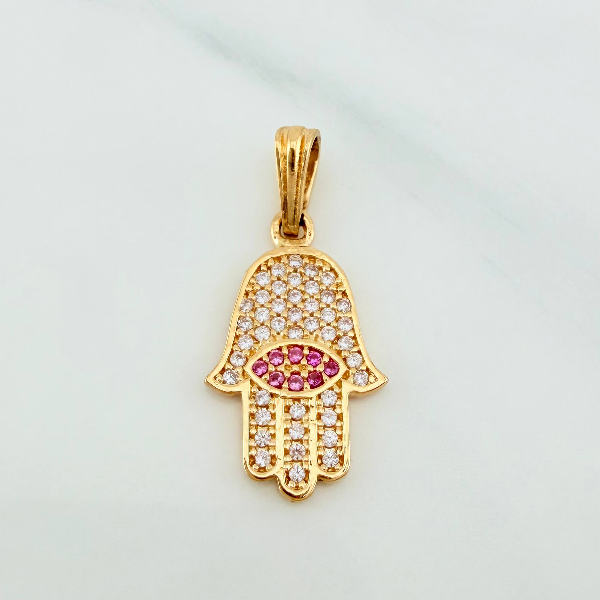 Pendant Hamsa Hand 1.75 g / 1 in 18K Yellow Gold