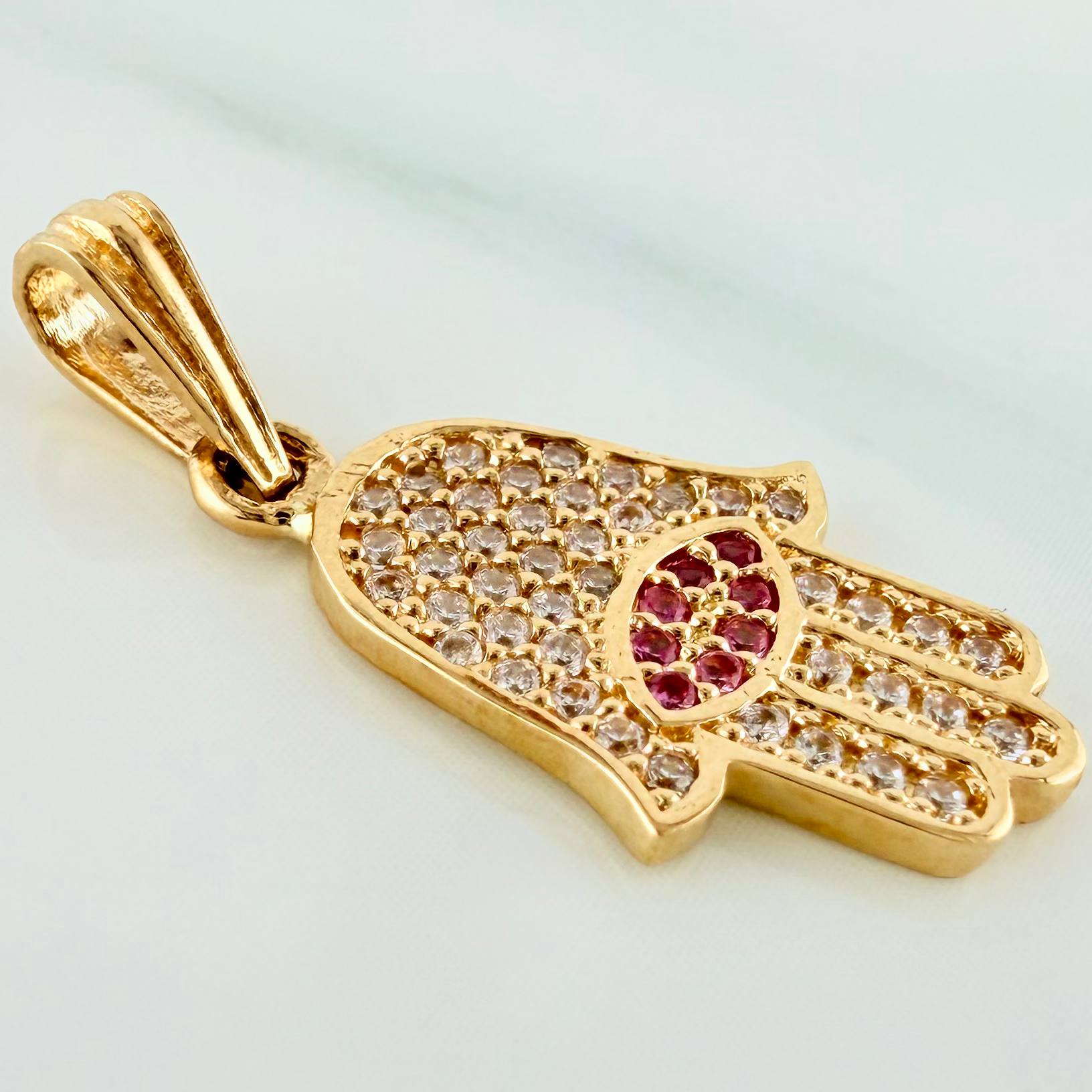 Pendant Hamsa Hand 1.75 g / 1 in 18K Yellow Gold