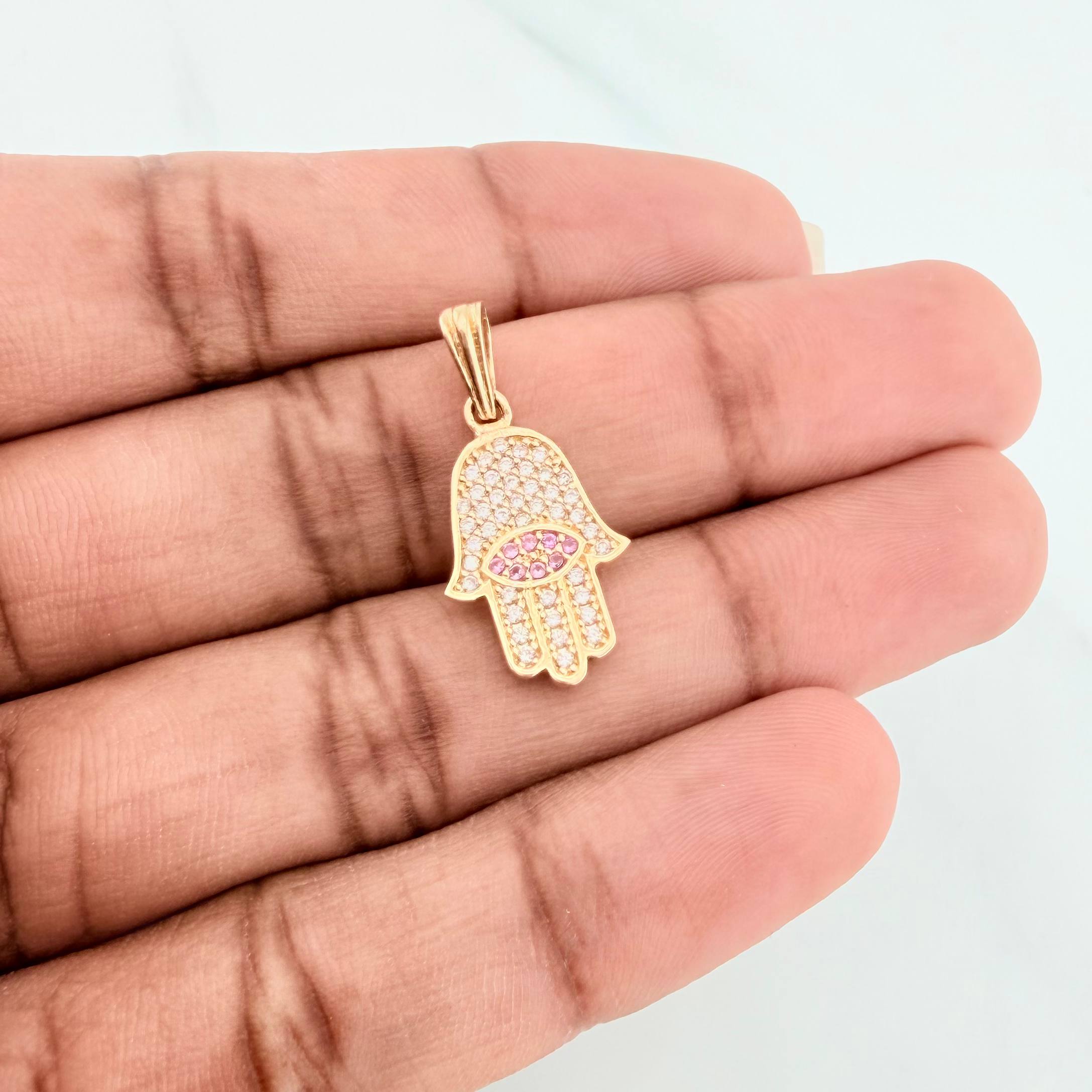 Pendant Hamsa Hand 1.75 g / 1 in 18K Yellow Gold