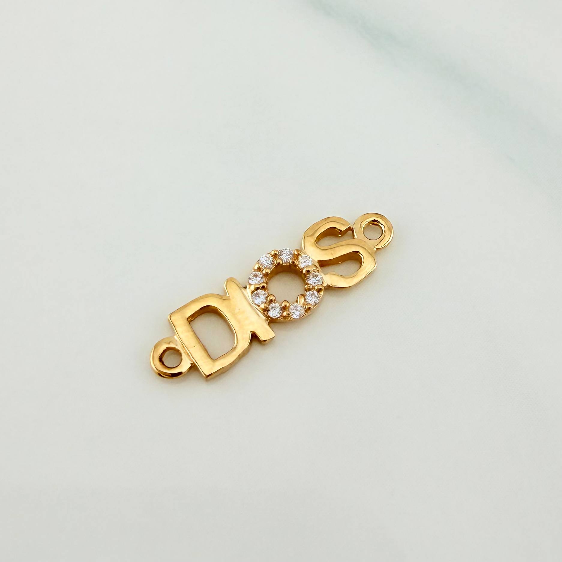 Herraje Dios 0.7 g / 3/4 in Oro Amarillo 18K