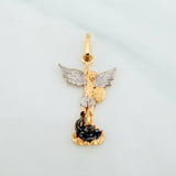Pendant Saint Michael Archangel 1.75 g / 1 in Three Golds 18K