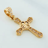Clover Cross Pendant 1.2 g / 1 in Yellow Gold 18K