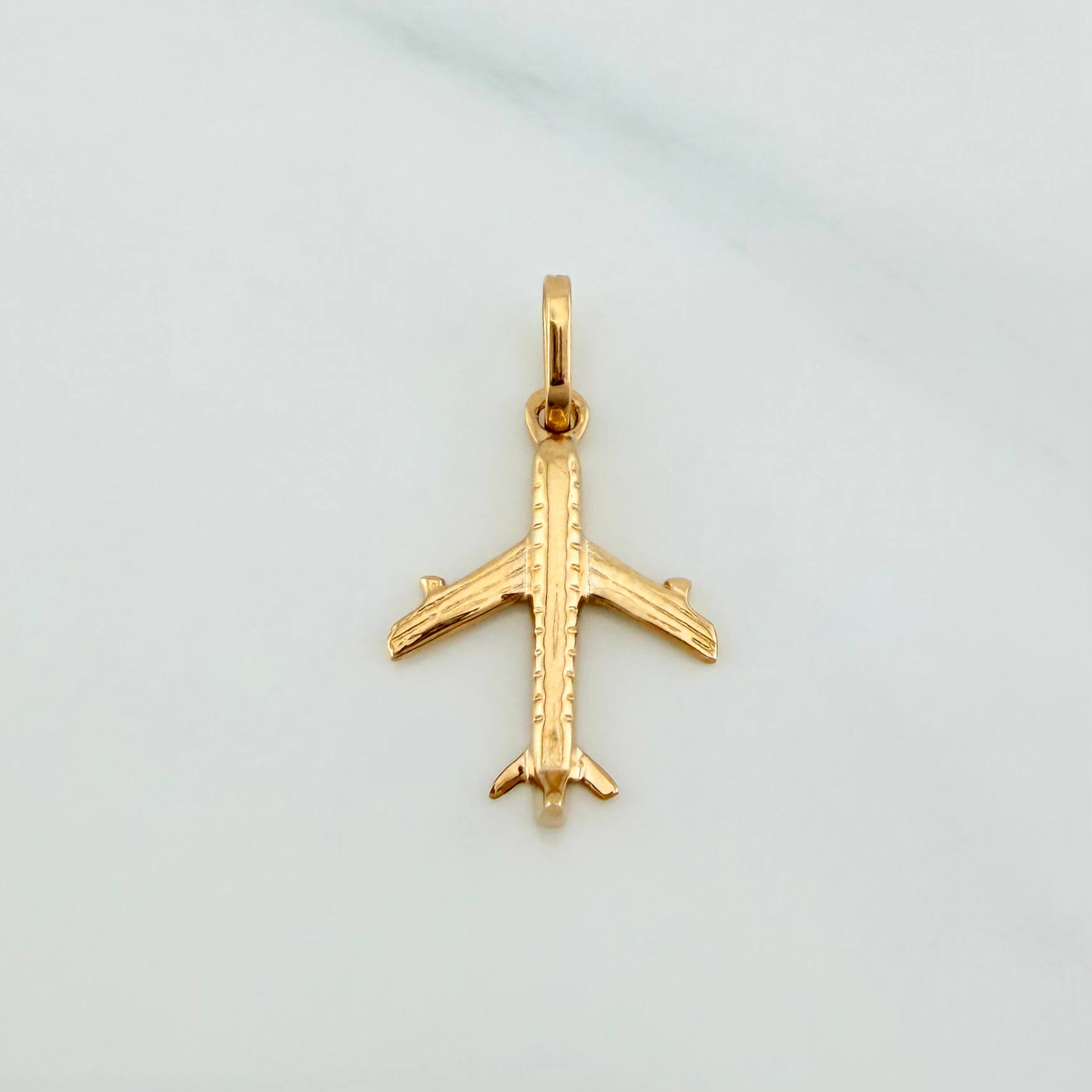 Pendant Airplane 0.9 g / 1 in Yellow Gold 18K