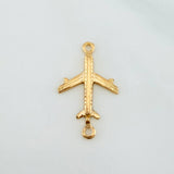 Charm Airplane 0.9 g / 3/4 in Yellow Gold 18K