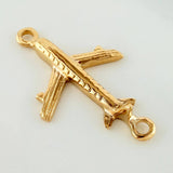 Charm Airplane 0.9 g / 3/4 in Yellow Gold 18K