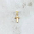 Pendant Flat Points Cross 0.5gr / 2.4cm / Polished Stamped - Yellow Gold 18K Edged Charger ©