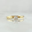 Classic Solitaire Ring 1.1gr / Size 6 3/4 / White Zircon Yellow Gold 18K ©