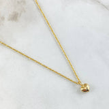 Set Rope Chain 0.95gr / 50cm / 1.2mm + Pendant Heart 0.3gr / 1cm Stamped 1.25gr 18K Yellow Gold (Offer)