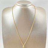 Set Rope Chain 0.95gr / 50cm / 1.2mm + Pendant Heart 0.3gr / 1cm Stamped 1.25gr 18K Yellow Gold (Offer)