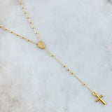 Rosario Virgen Milagrosa 2.75gr / 50cm / 2mm Bolas Lisas Crúz Lisa Oro Amarillo +4 18K