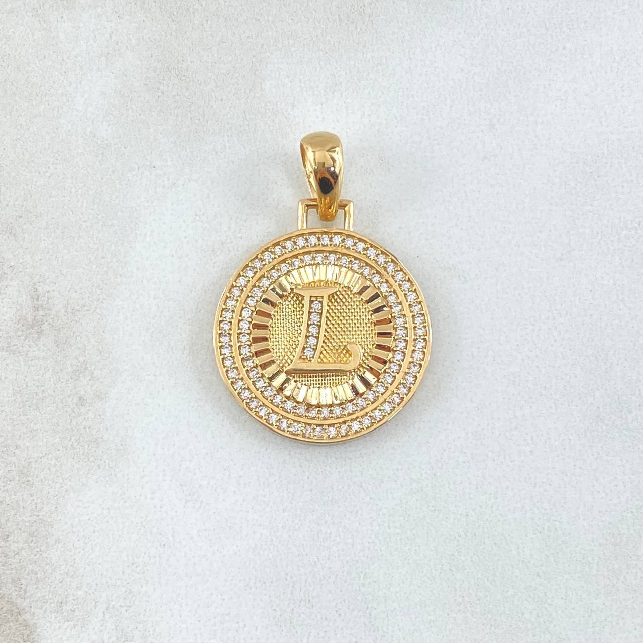 Pendant Medal Letter L 4.85gr / 1 1/4 in / 18K Yellow Gold *