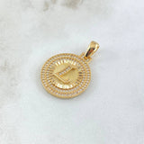 Dije Medalla Letra L 4.35gr / 1 1/4 in / Oro Amarillo 18K *