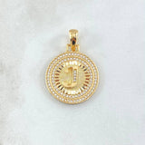 Dije Medalla Letra J 4.4gr / 1 1/4 in / Oro Amarillo 18K
