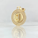 Dije Medalla Letra J 4.3gr / 1 1/4 in / Oro Amarillo 18K