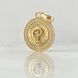 Dije Medalla Letra P 4.6g / 1 1/4 in Oro Amarillo 18K