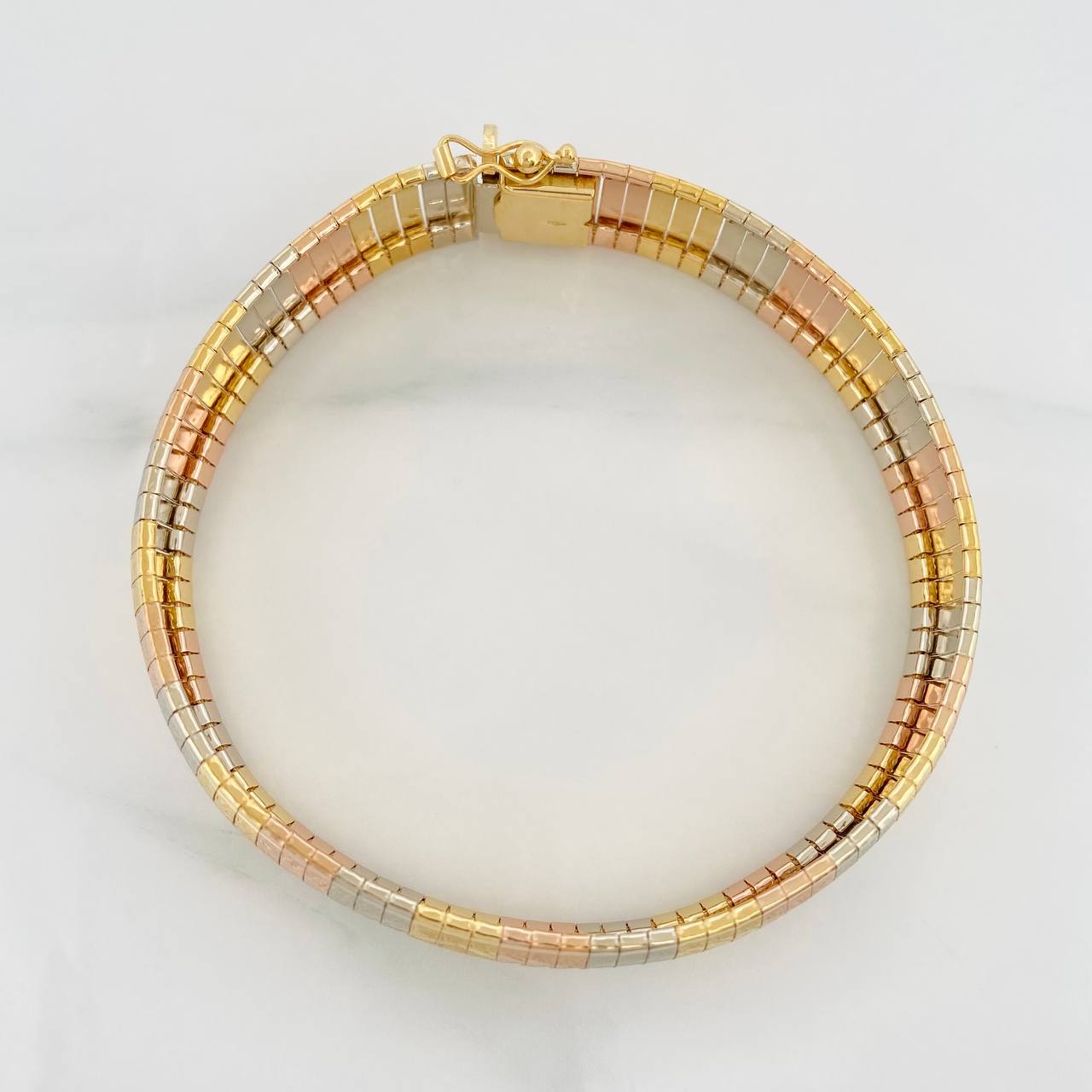 Pulso Destellos 28.45g / 7 3/4 in / 14.55mm Tres Oros 18K