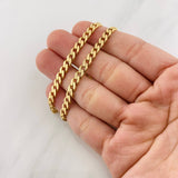 Cadena Cubana Infinito 16.6g / 24 in / 4.71mm Oro Amarillo 18K