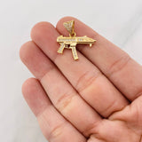 Dije Mini Uzi 2.45g / 3/4 in Oro Amarillo 18K