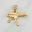 Dije Mini Uzi 2.45g / 3/4 in Oro Amarillo 18K