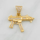 Dije Mini Uzi 2.45g / 3/4 in Oro Amarillo 18K