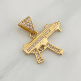 Dije Mini Uzi 2.45g / 3/4 in Oro Amarillo 18K