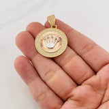 Pendant Crown 6.95g / 1 1/4 in Three Golds 18K