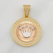 Pendant Crown 6.95g / 1 1/4 in Three Golds 18K