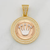 Pendant Crown 6.95g / 1 1/4 in Three Golds 18K