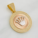Pendant Crown 6.95g / 1 1/4 in Three Golds 18K