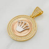 Pendant Crown 6.95g / 1 1/4 in Three Golds 18K