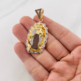 Pendant Virgin of Carmen 13.15g / 2 in Three Golds 18K