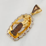 Pendant Virgin of Carmen 13.15g / 2 in Three Golds 18K
