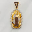 Pendant Virgin of Carmen 13.15g / 2 in Three Golds 18K