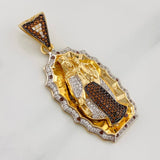 Pendant Virgin of Carmen 13.15g / 2 in Three Golds 18K