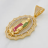 Dije Virgen de Guadalupe 9.95g / 2 in Dos Oros Amarillo Blanco 18K