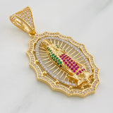 Dije Virgen de Guadalupe 9.95g / 2 in Dos Oros Amarillo Blanco 18K